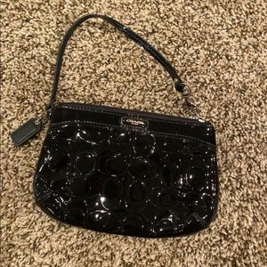 Black coach wristlet